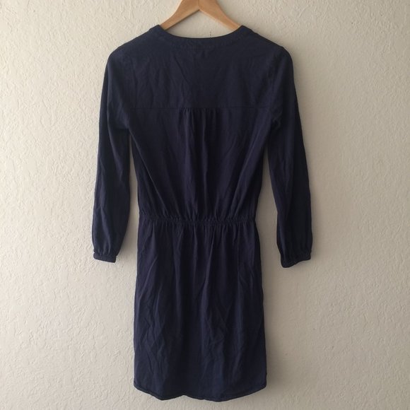 Lilly Pulitzer Navy Blue Elastic Waist Dress E1136 - Picture 6 of 6